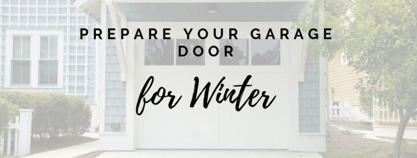 Prepare your garage door for winter