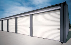 Commercial rolling steel garage door